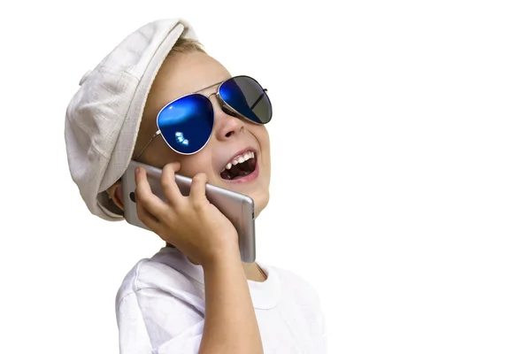 Boy talking on the phone — Stock Photo, Image