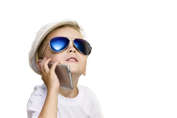 Boy talking on the phone — Stock Photo, Image