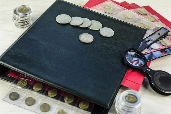 Numismatics, coin collecting — Stock Photo, Image