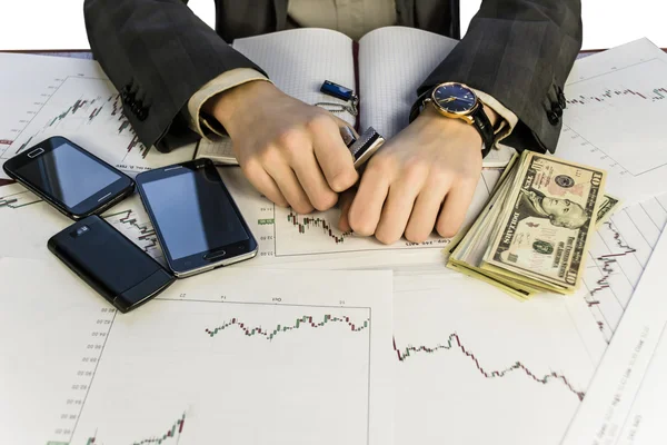 Business Exchange Rates and Forex Charts  earn money — Stock Photo, Image