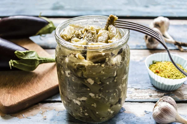 Pickled eggplant — Stock Photo, Image