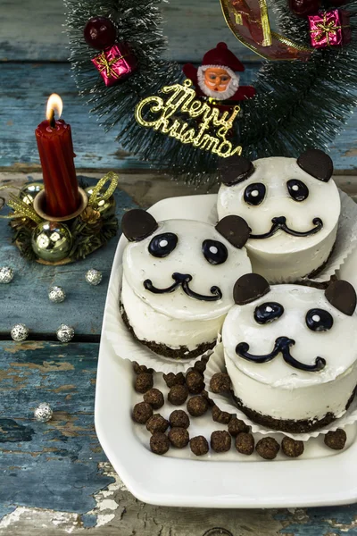 Panda Bear Christmas cake