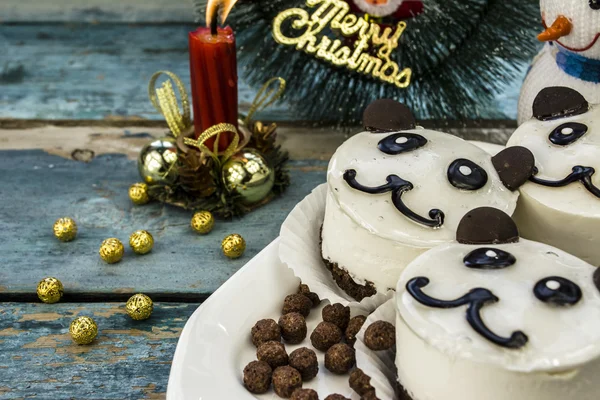 Panda Bear Christmas cake — Stockfoto