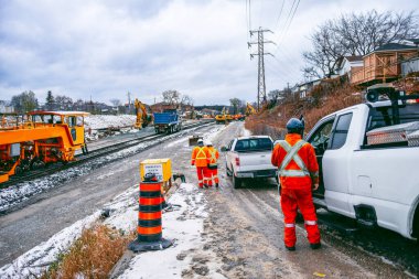 Toronto, Kanada 'da yeni bir istasyon inşaatı