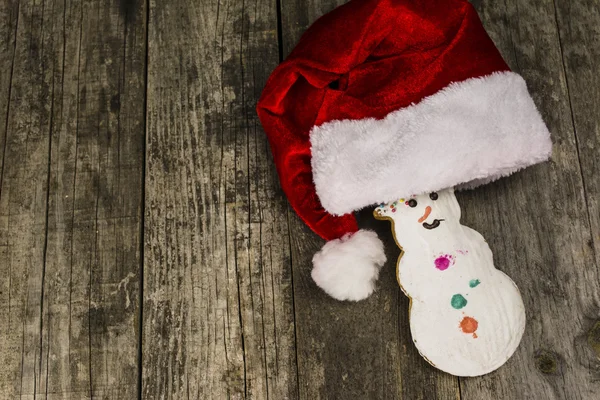 Noel kardan adam cupcake — Stok fotoğraf
