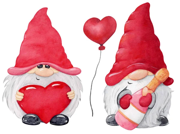 Seamless Pattern With Valentines Day Gnomes Stock Illustration  Download  Image Now  Gnome Valentines Day  Holiday Gift  iStock