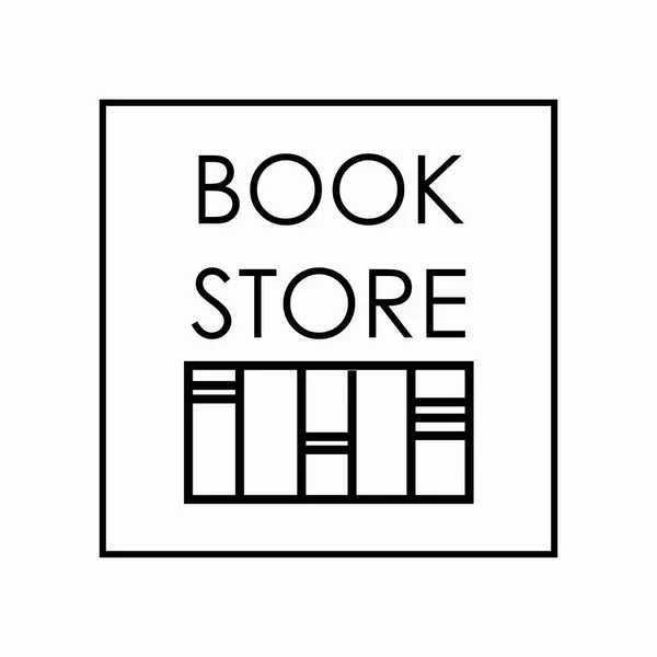 Könyvesbolt vagy könyvimádók társaságának logó sablonja. Vektor illusztráció a stílus minimalizmus.elszigetelt fehér alapon. Különböző könyvek a neten. vektor — Stock Vector