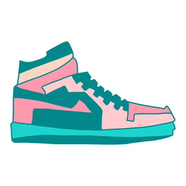 Representación colorida de una zapatilla para correr — Vector de stock