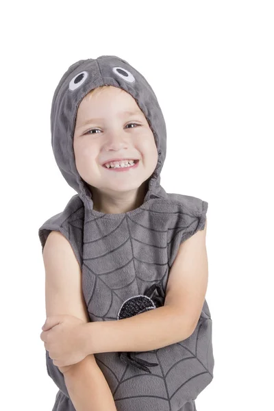 Boy dressed as a spider — Stock Photo, Image