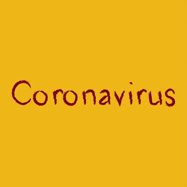 Coronavirus Koncept Nápis Wuhanská Virová Nemoc Vektor — Stockový vektor