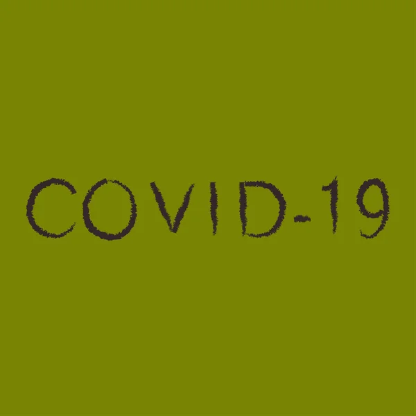 Covid Coronavirus Concept Inscriptie Gevaarlijk Virus Vector — Stockvector