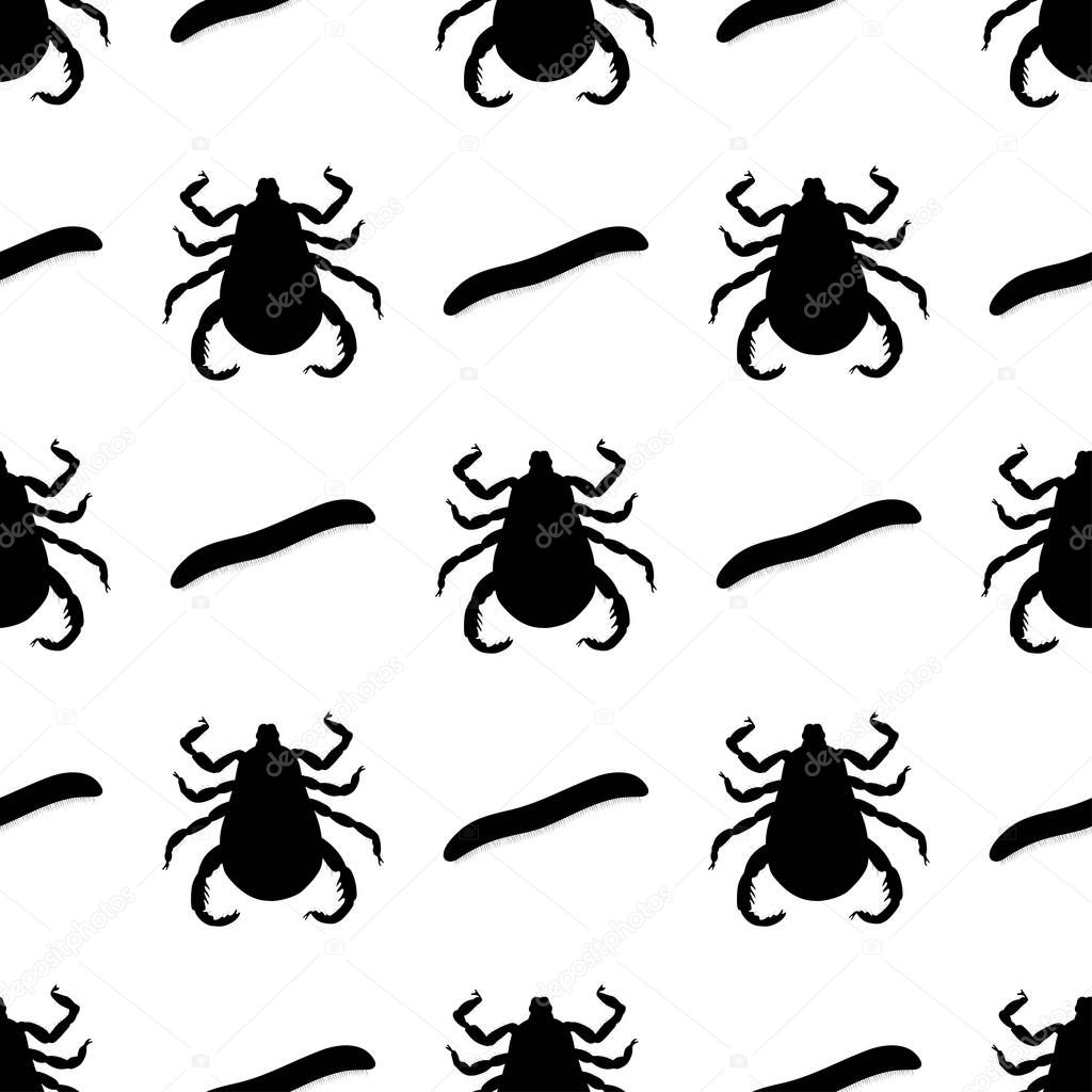 Seamless pattern with insects. Element for design. Vector.