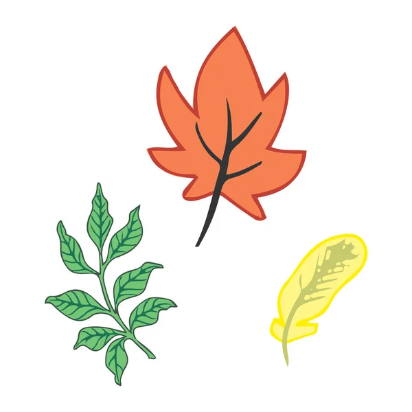Desenhos Animados Coloridos Elementos Outono Ilustração Elemento Para Design Outono — Vetor de Stock
