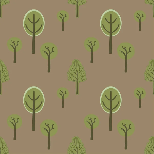 Invierno Patrón Inconsútil Árbol Elemento Para Diseño Invierno Vector — Vector de stock