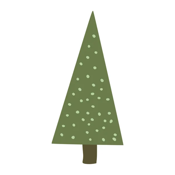 Árbol Invierno Aislado Sobre Fondo Blanco Elemento Para Diseño Invierno — Vector de stock