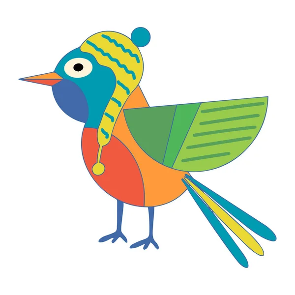 明るい冬の鳥のスタイル 冬のデザインのための要素 ベクトル — ストックベクタ