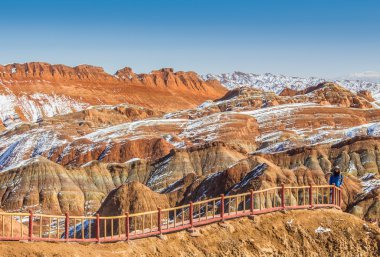 Kırmızı Rock, Çin, gökkuşağı Dağları manzaraları