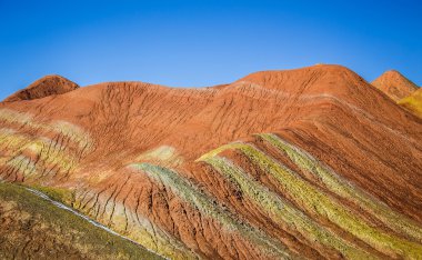 Kırmızı Rock, Çin, gökkuşağı Dağları manzaraları