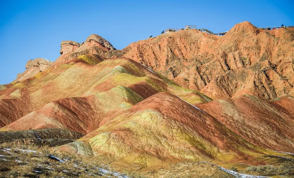 Uitzicht vanaf de rode rots, China, Rainbow bergen — Stockfoto