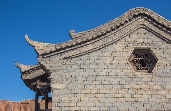 Old roof closeup in Lijiang, Yunnan , China. — Stock Photo, Image