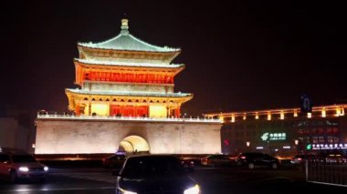 Hong Kong şehir gece Timelapse.