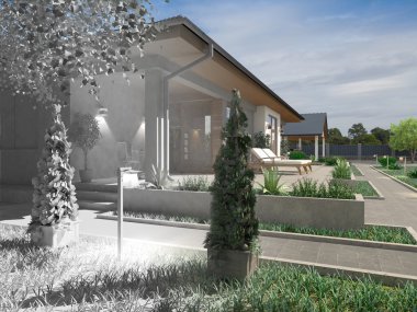 Proje yapım aşamasında lüks Villa