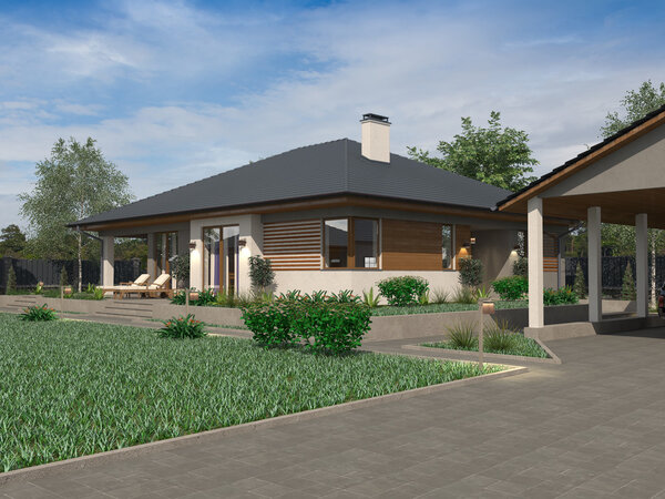 Проект строящейся роскошной виллы
