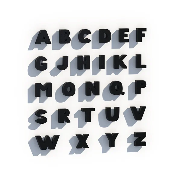 Lettertype 3d illustratie, grote letters staan — Stockfoto