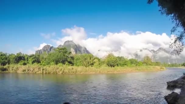 Landschaft von Guilin in der Abenddämmerung — Stockvideo