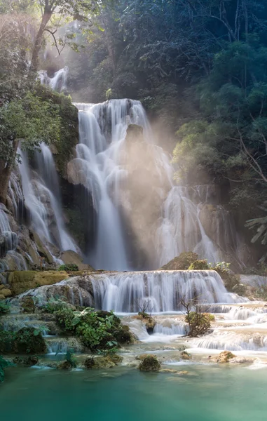 Waterfall in deep rain forest jungle — Stock Photo, Image