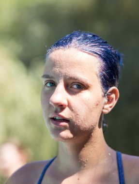 etnik Festivali kız. parlak renkli ve güzel.