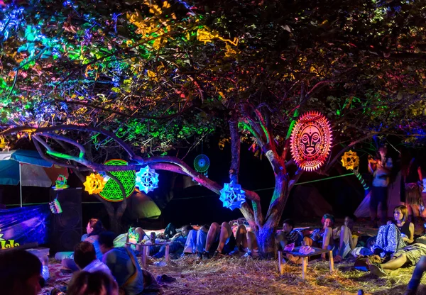 Fiesta nocturna en la naturaleza — Foto de Stock