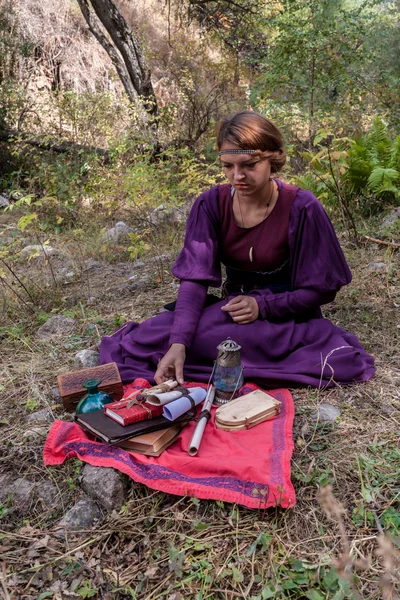 This forest fairy or witch — Stock Photo, Image