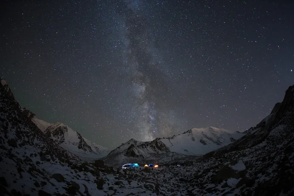 Majestic Milky Way in the mountains — Stock Photo, Image