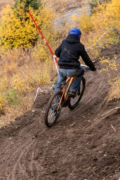 Campionato discesa in bicicletta — Foto Stock