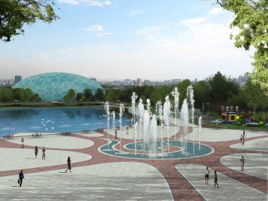 bir bilgisayarda yapılan bir kamu Binası projesidir