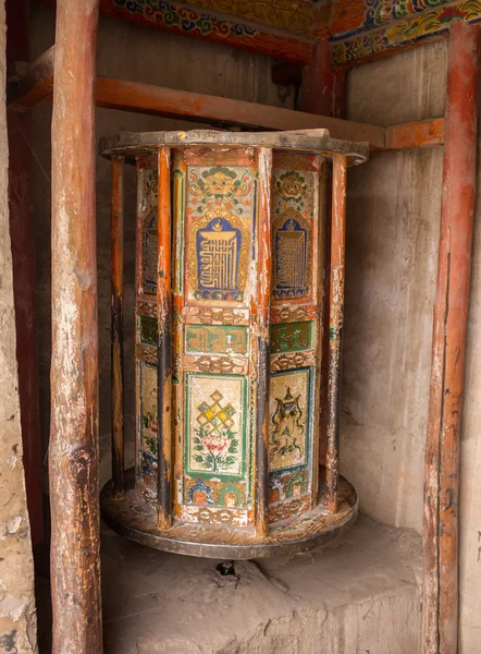 Tybetańskich rytuałów bębny z mantry — Zdjęcie stockowe