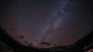 Machhapuchre üzerinde yıldızlı gökyüzü