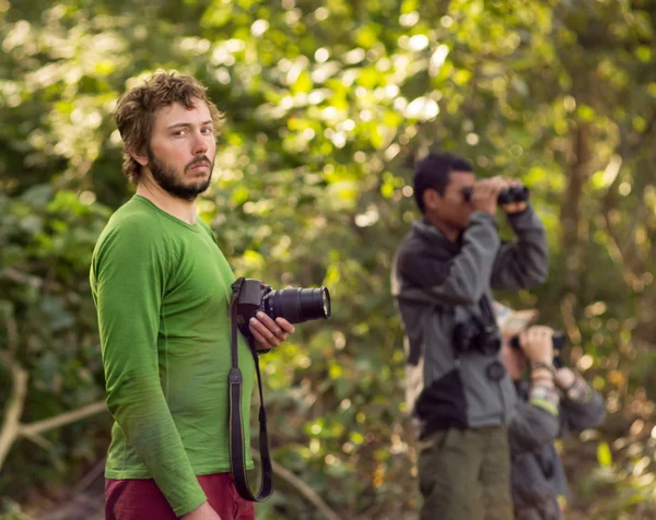 Turistas en safari — Foto de Stock