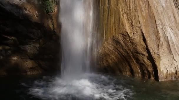 Cascada en bosque profundo — Vídeos de Stock