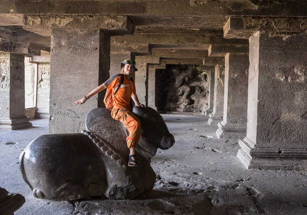 Podróżujący w Indii świątyni — Zdjęcie stockowe