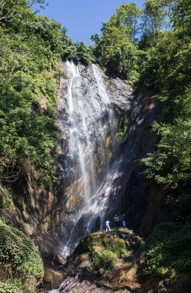 Rio Celeste Waterfall photographed