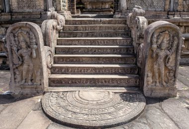 Antik Vatadage Budist stupa Pollonnaruwa, Sri Lanka