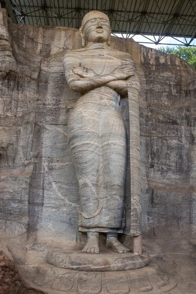 Buddha in Polonnaruwa temple - medieval capital of Ceylon, — Stock Photo, Image