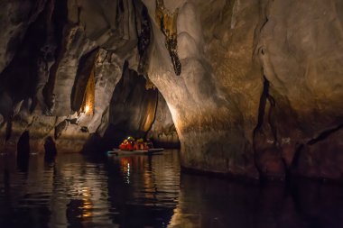 Puerto Princesa yeraltı yeraltı Nehri içinde benzersiz görüntü