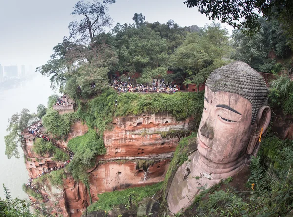 De grootste steen Boeddha in China — Stockfoto