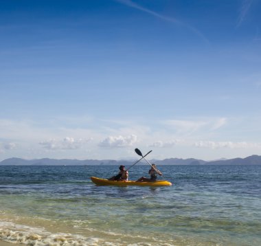 Batı Lagoon Fransızca Hint Adaları Kano Çift