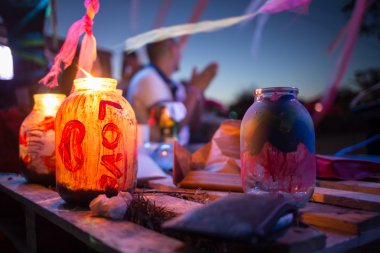 Tasarım gece festival, açık ışıkları