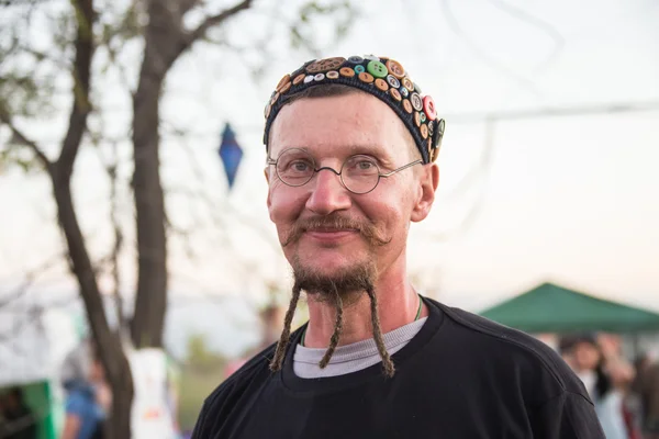 Cosmos Village, Almaty Province, Kazakhstan - 16 August 2015: The festival of ethnic music Forey, a lot of people gathers on this holiday to relax and have  fun. Ethnic open-air concert, where many