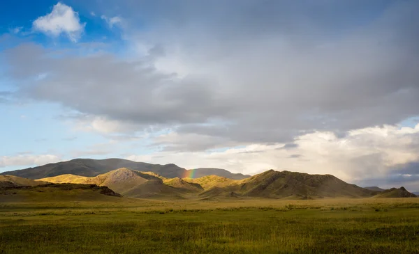 It is hard to make an interesting photo monotonous endless steppe. — Stock Photo, Image